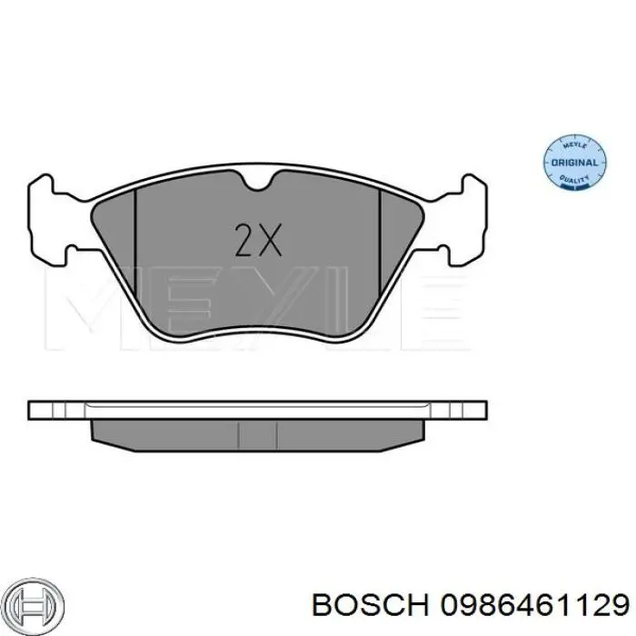 Купити 0986461129 Bosch Колодки гальмівні передні, дискові