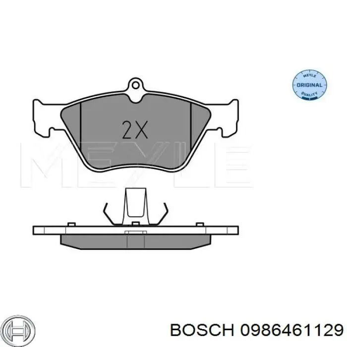 Гальмівні колодки Bosch 0986461129 ціна, від 16.25 USD