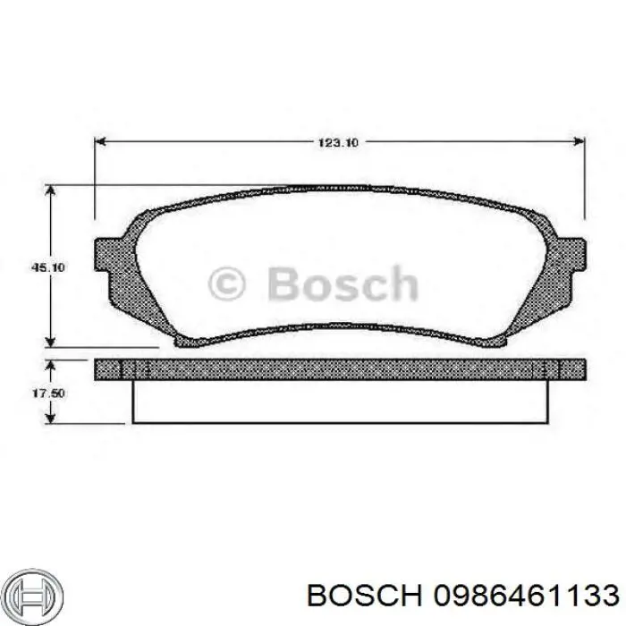 Колодки гальмові задні, дискові 0986461133 Bosch