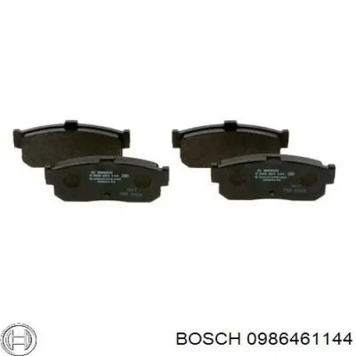0986461144 Bosch колодки гальмові задні, дискові