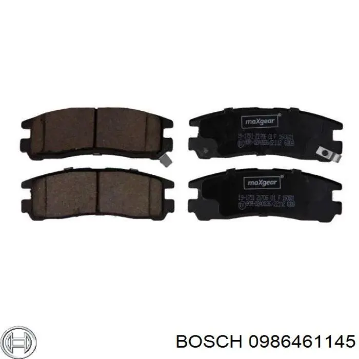 0986461145 Bosch колодки гальмові задні, дискові