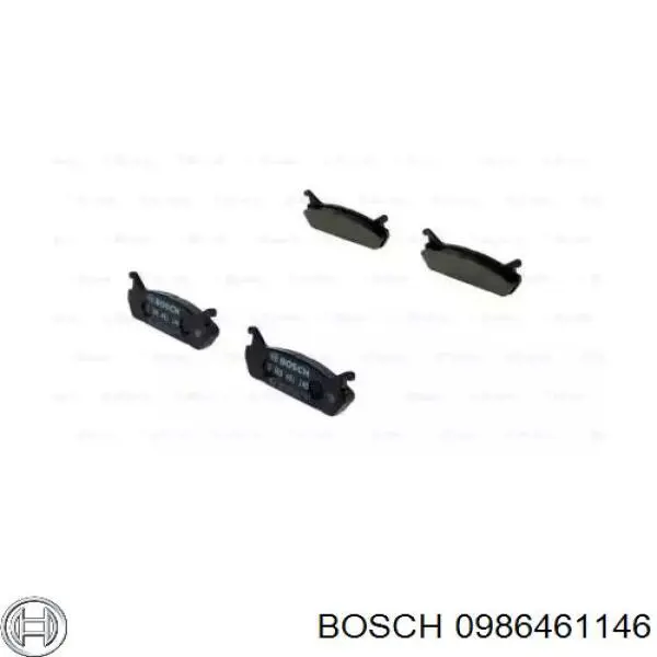0986461146 Bosch колодки гальмові задні, дискові