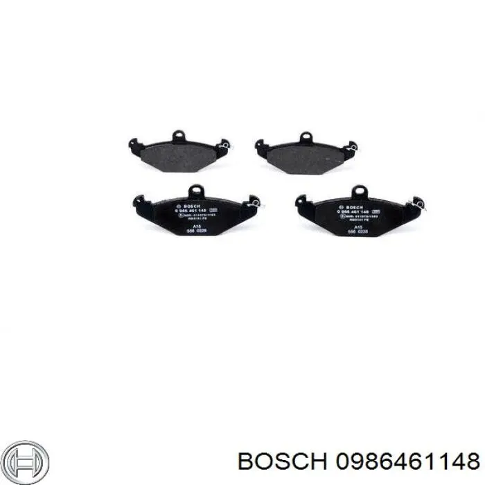 0986461148 Bosch колодки гальмові задні, дискові