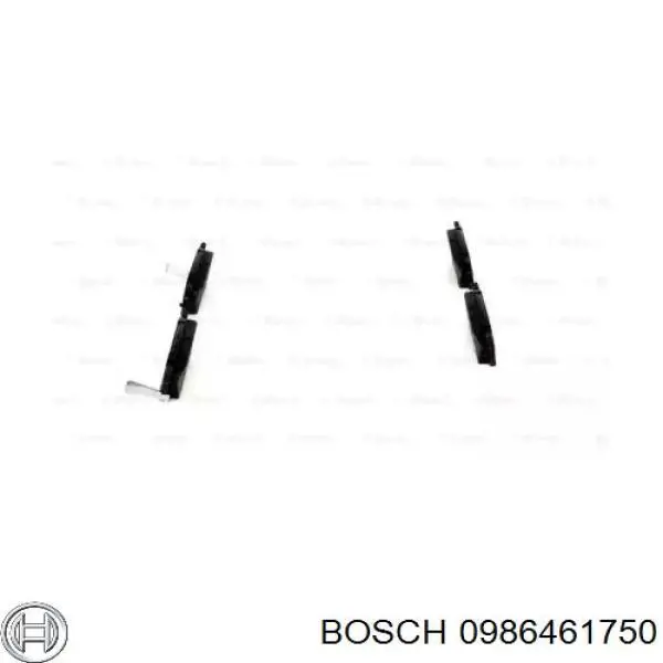 Колодки гальмівні передні, дискові 0986461750 Bosch