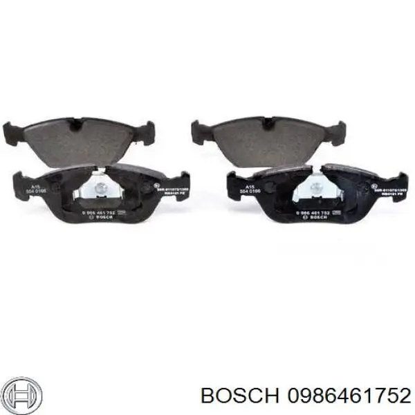 0986461752 Bosch колодки гальмівні передні, дискові