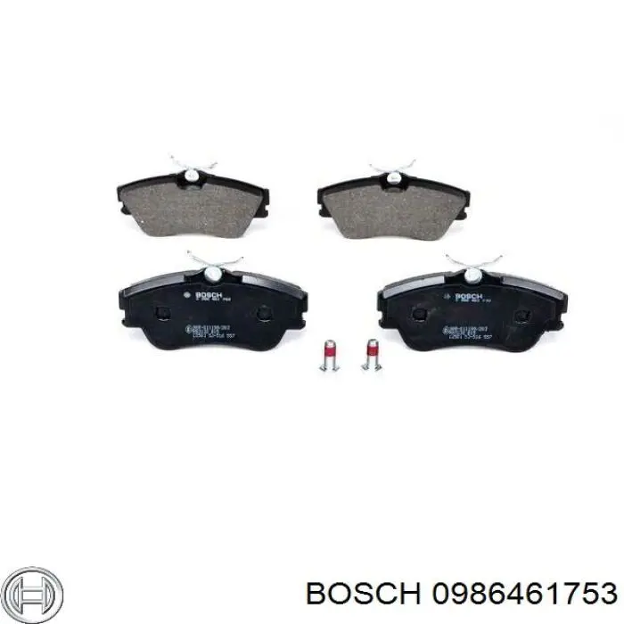 0986461753 Bosch колодки гальмівні передні, дискові