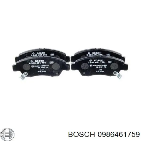 0986461759 Bosch колодки гальмівні передні, дискові