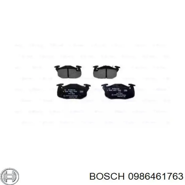 0986461763 Bosch колодки гальмівні передні, дискові
