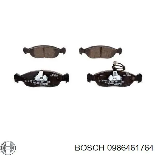 0986461764 Bosch колодки гальмівні передні, дискові