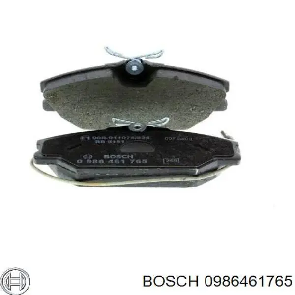 0986461765 Bosch колодки гальмівні передні, дискові
