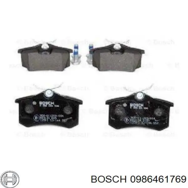 0986461769 Bosch колодки гальмові задні, дискові