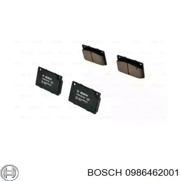 Передні тормозні колодки 0986462001 Bosch
