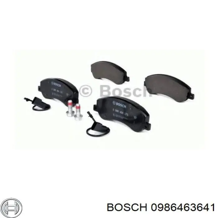 Колодки гальмівні передні, дискові 0986463641 Bosch