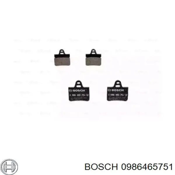 Колодки гальмові задні, дискові 0986465751 Bosch