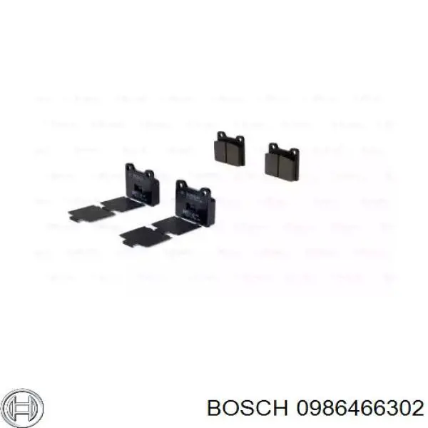 Колодки гальмові задні, дискові 0986466302 Bosch