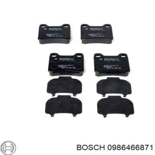 0986466871 Bosch колодки гальмові задні, дискові