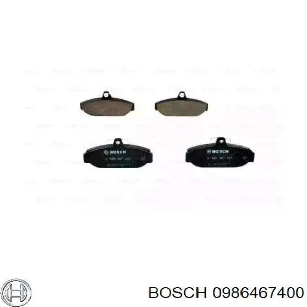 0986467400 Bosch колодки гальмівні передні, дискові