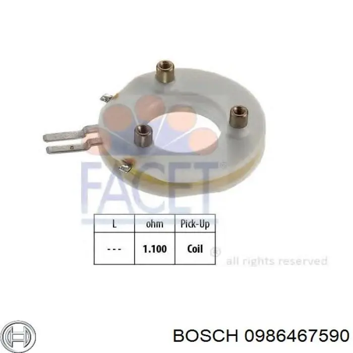 Колодки гальмівні передні, дискові 0986467590 Bosch