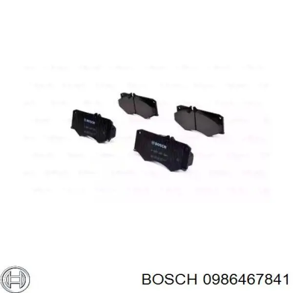 Колодки гальмівні передні, дискові 0986467841 Bosch