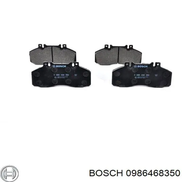 0986468350 Bosch колодки гальмові задні, дискові