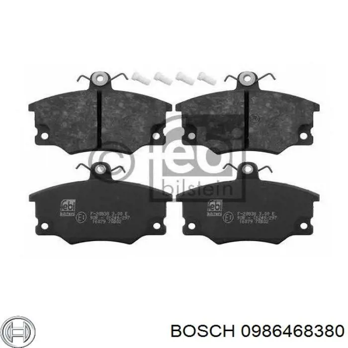 Передні тормозні колодки 0986468380 Bosch