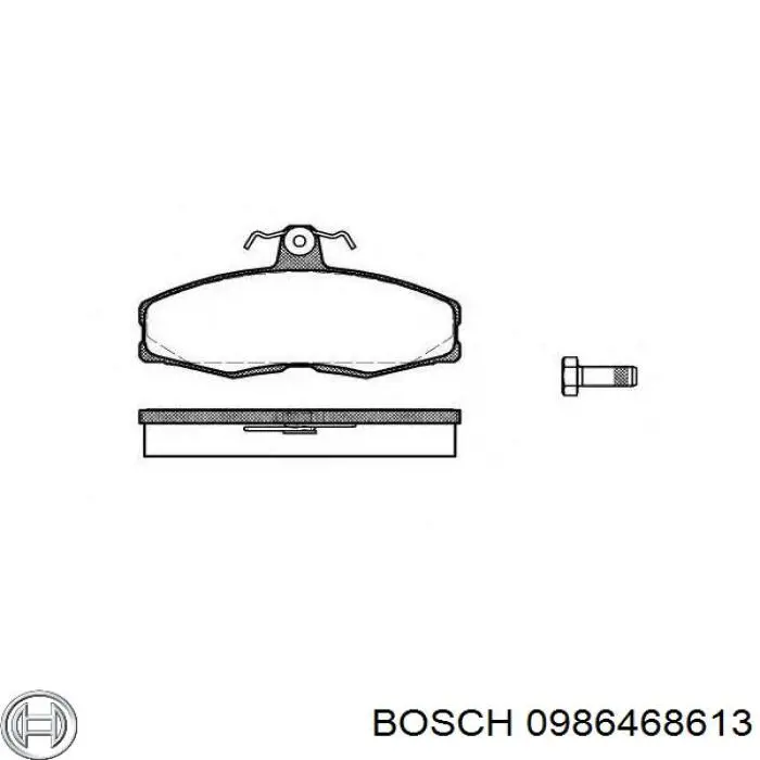 Колодки гальмівні передні, дискові 0986468613 Bosch