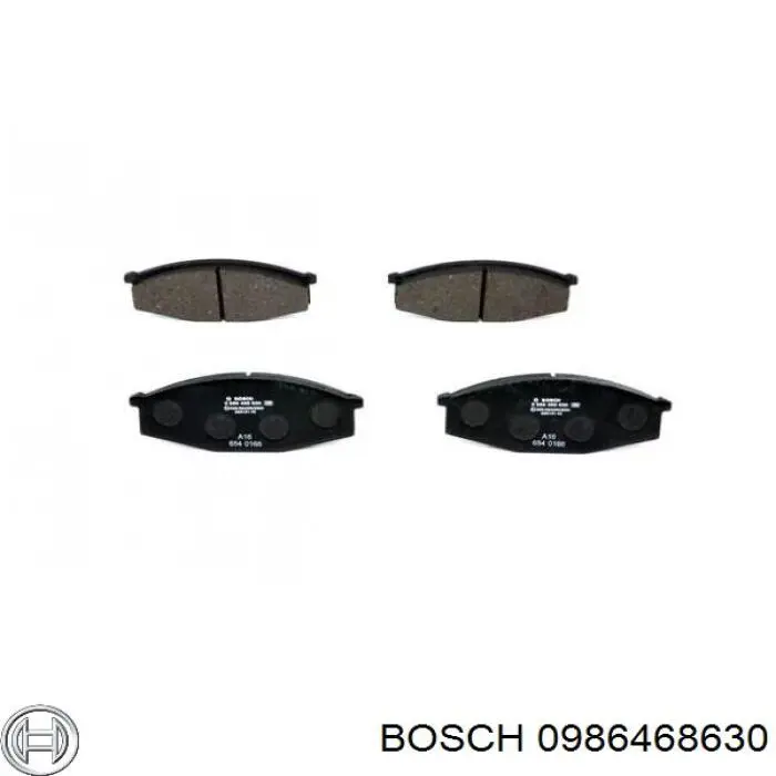 0986468630 Bosch колодки гальмівні передні, дискові