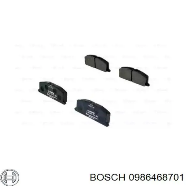 0986468701 Bosch колодки гальмівні передні, дискові