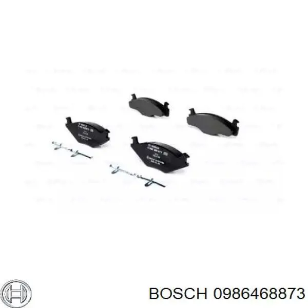 0986468873 Bosch колодки гальмівні передні, дискові