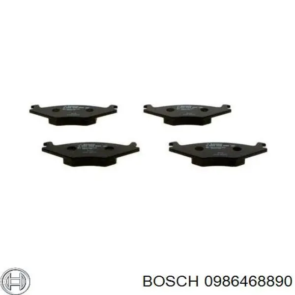0986468890 Bosch колодки гальмівні передні, дискові