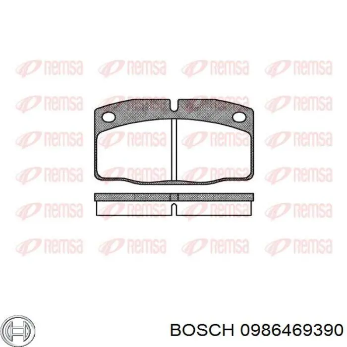 Передні тормозні колодки 0986469390 Bosch
