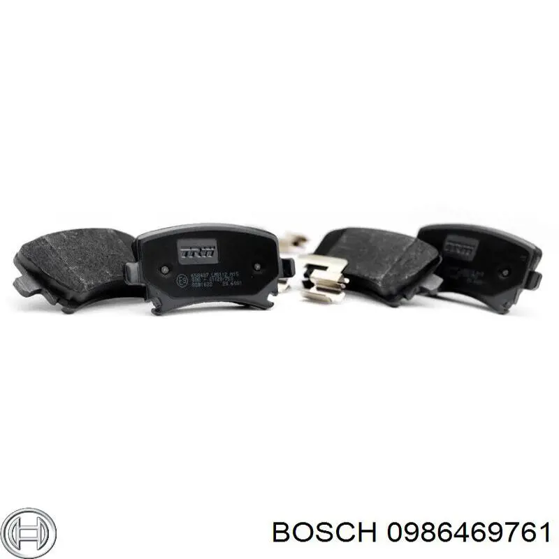 Колодки гальмівні передні, дискові 0986469761 Bosch