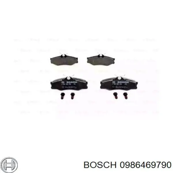 0986469790 Bosch колодки гальмівні передні, дискові
