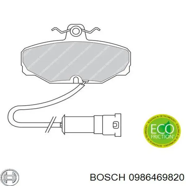 Задні гальмівні колодки Bosch 0986469820 ціна, від 14.80 USD