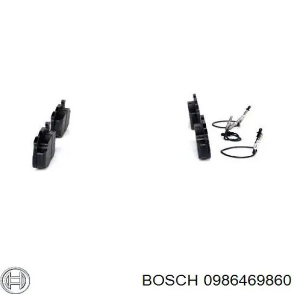 Передні тормозні колодки 0986469860 Bosch