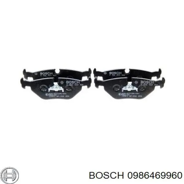 Колодки гальмові задні, дискові 0986469960 Bosch