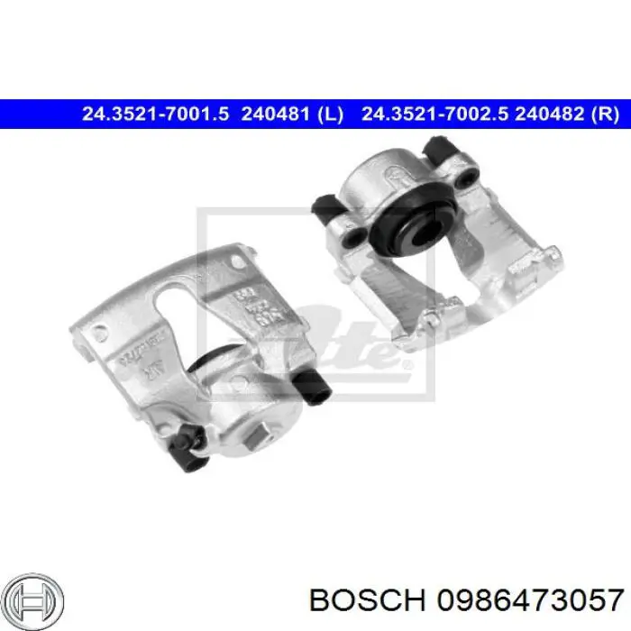 Купити 0986473057 Bosch Супорт гальмівний передній лівий