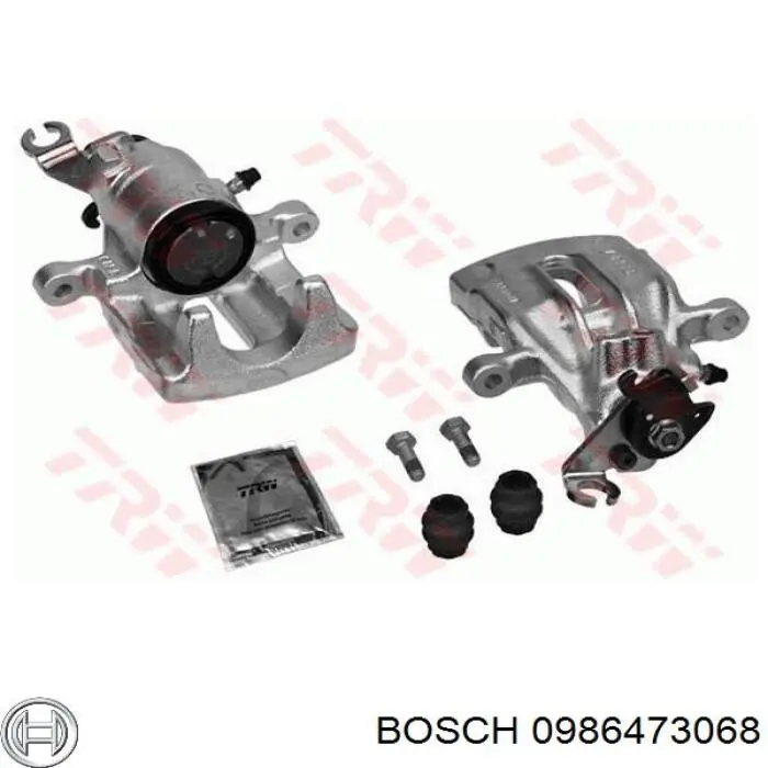 Задній гальмівний супорт лівий Bosch 0986473068