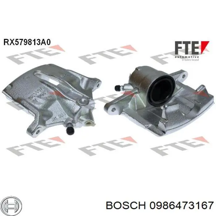 Купити 0986473167 Bosch Супорт гальмівний передній лівий