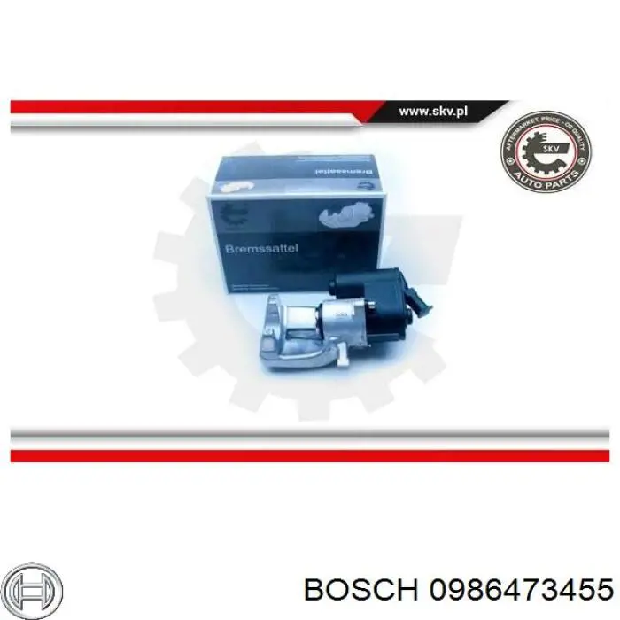 0986473455 Bosch Супорт гальмівний задній лівий