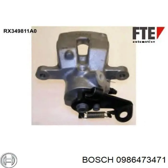Супорт гальмівний задній лівий Bosch 0986473471 ціна, від 47.24 USD