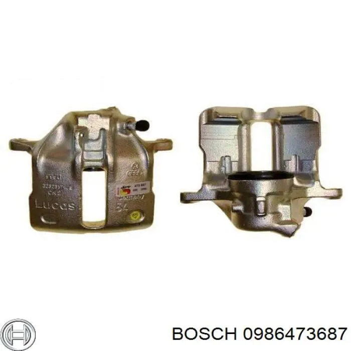 Супорт гальмівний передній лівий 0986473687 Bosch