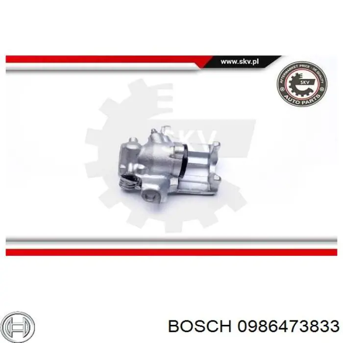 Купити 0986473833 Bosch Супорт задній правий