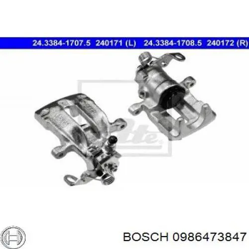 Купити 0986473847 Bosch Супорт задній правий