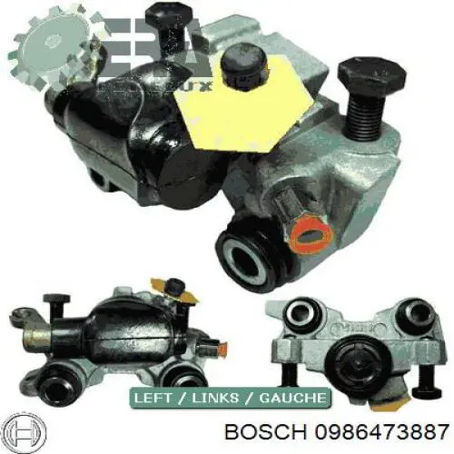 0986473887 Bosch Супорт гальмівний, передній, лівий