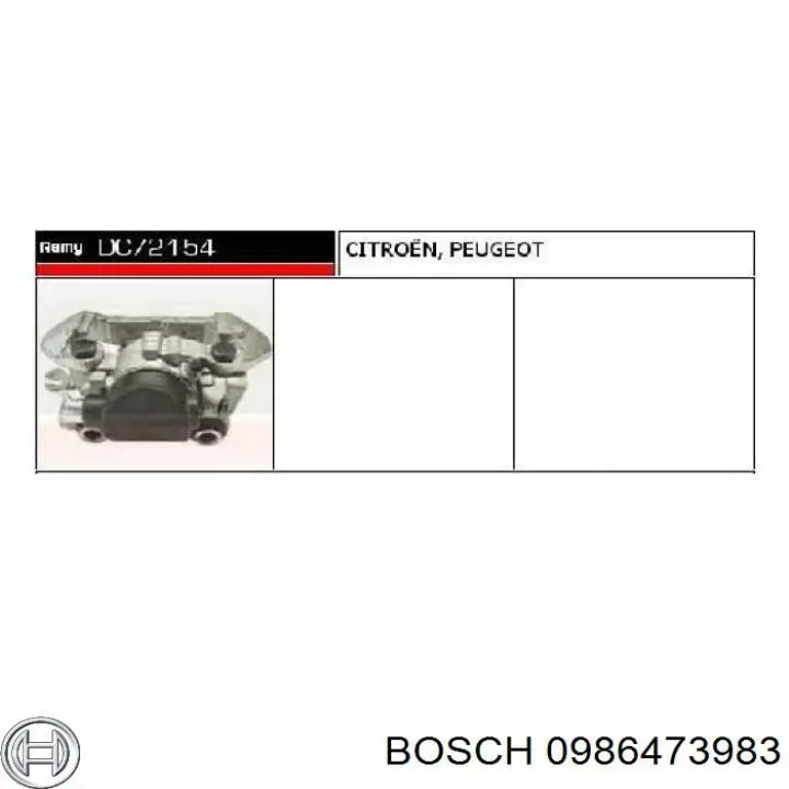 0986473983 Bosch Супорт гальмівний задній лівий