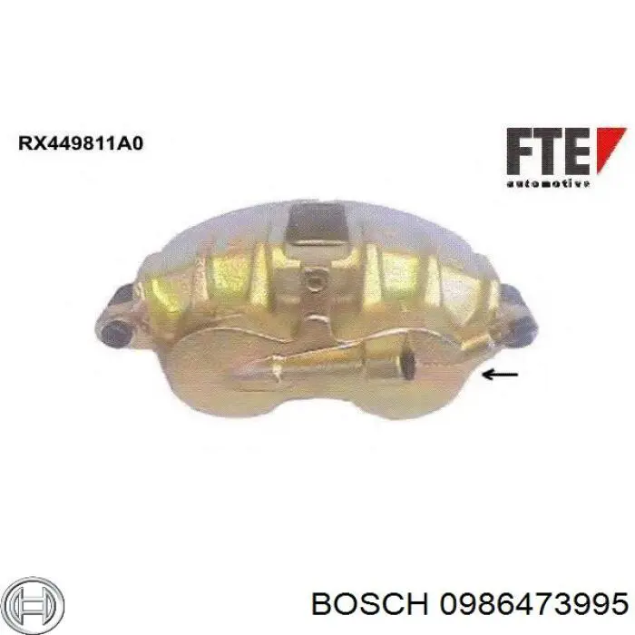 Супорт гальмівний передній лівий Bosch 0986473995 ціна, від 71.23 USD