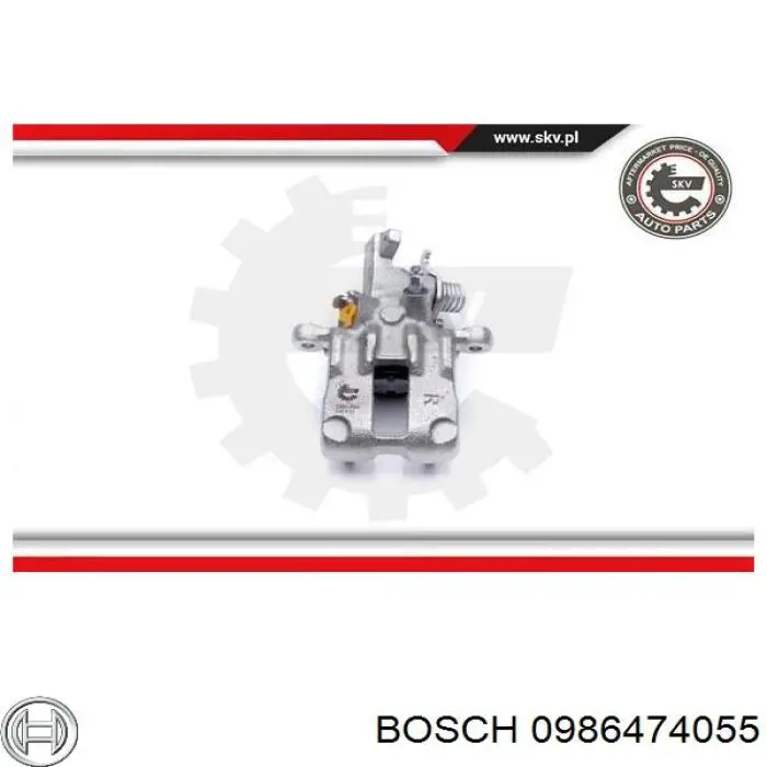 Супорт гальмівний задній правий Bosch 0986474055
