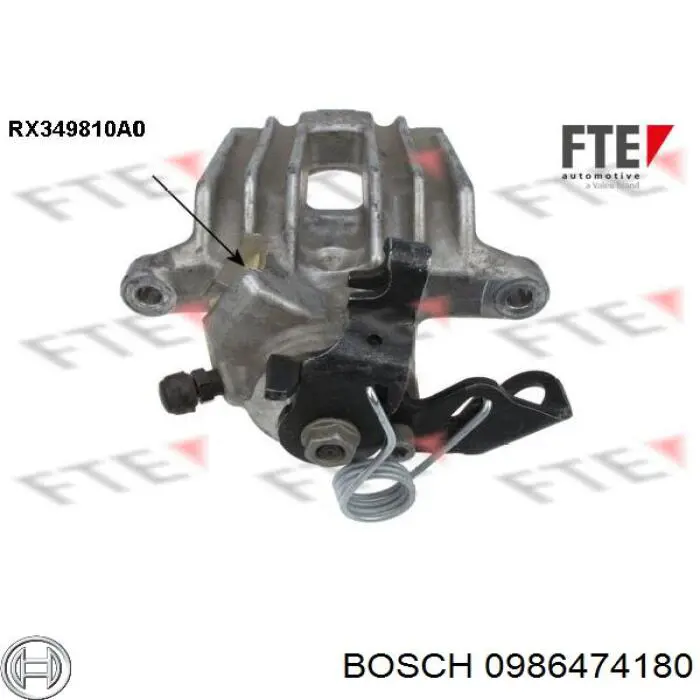 0986474180 Bosch Супорт гальмівний задній правий