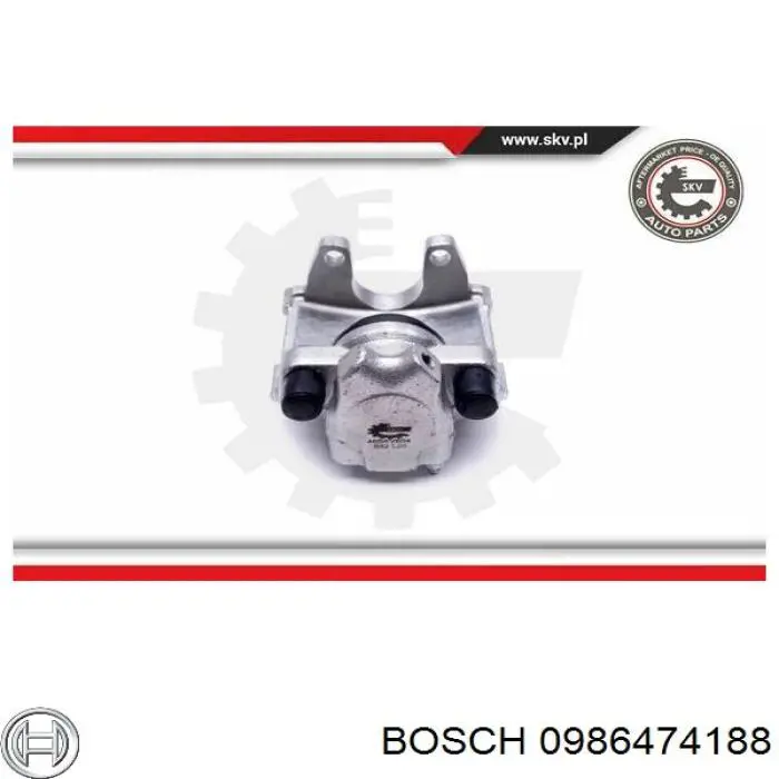 Купити 0986474188 Bosch Супорт задній правий